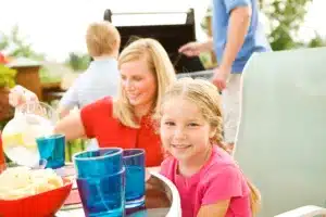 family bbq on the deck